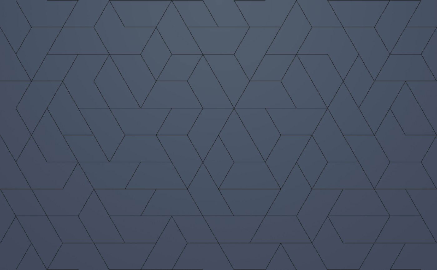 The image shows a close-up of a textured surface with a geometric pattern, predominantly in shades of dark blue and gray, against a dark background.